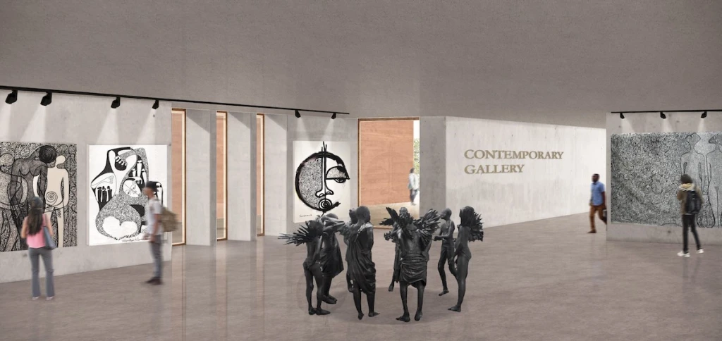 A picture illustration of the contemporary art gallery