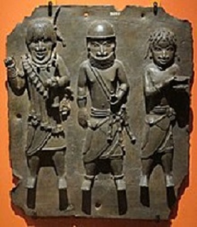 A depiction of three warriors